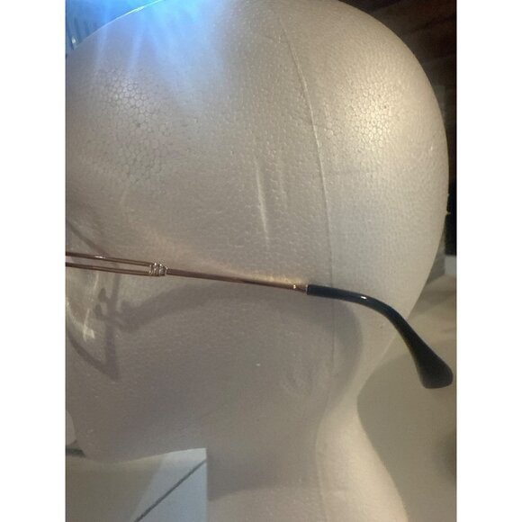 Rimless Oversized Clear Lens Glasses With Gold & Black Arms - Picture 2 of 3